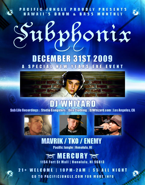 January 2010 Subphonix Flyer w/ DJ Whizard
