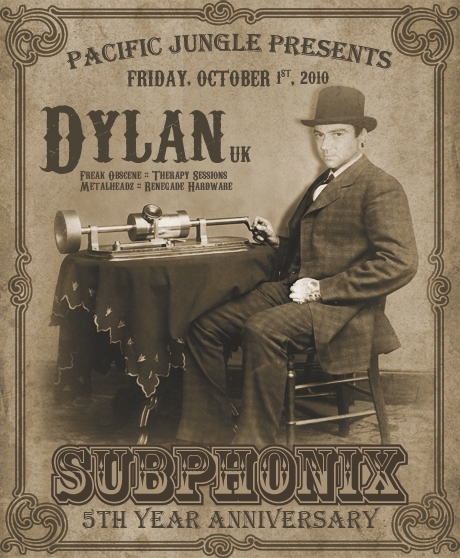 Subphonix 5 Year Anniversary Flyer w/ Dylan