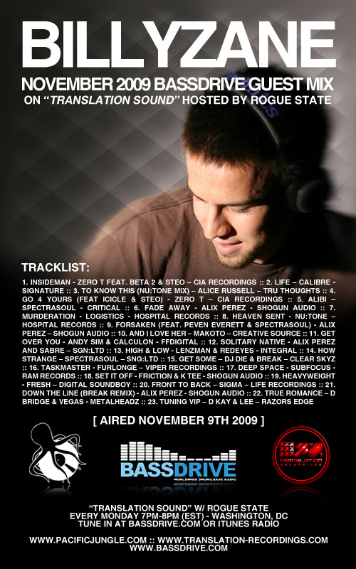 BillyZane November 2009 Bassdrive Guest Mix